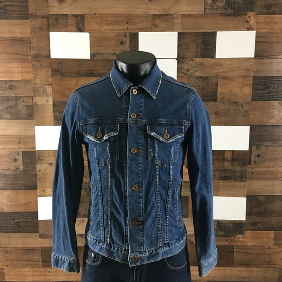 Global Work Japan Denim Jacket Stretch‎ Sz Medium - Picture 1 of 12